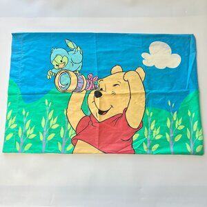 B- Vintage Winnie the pooh piglet bird frog standard double sided pillowcase